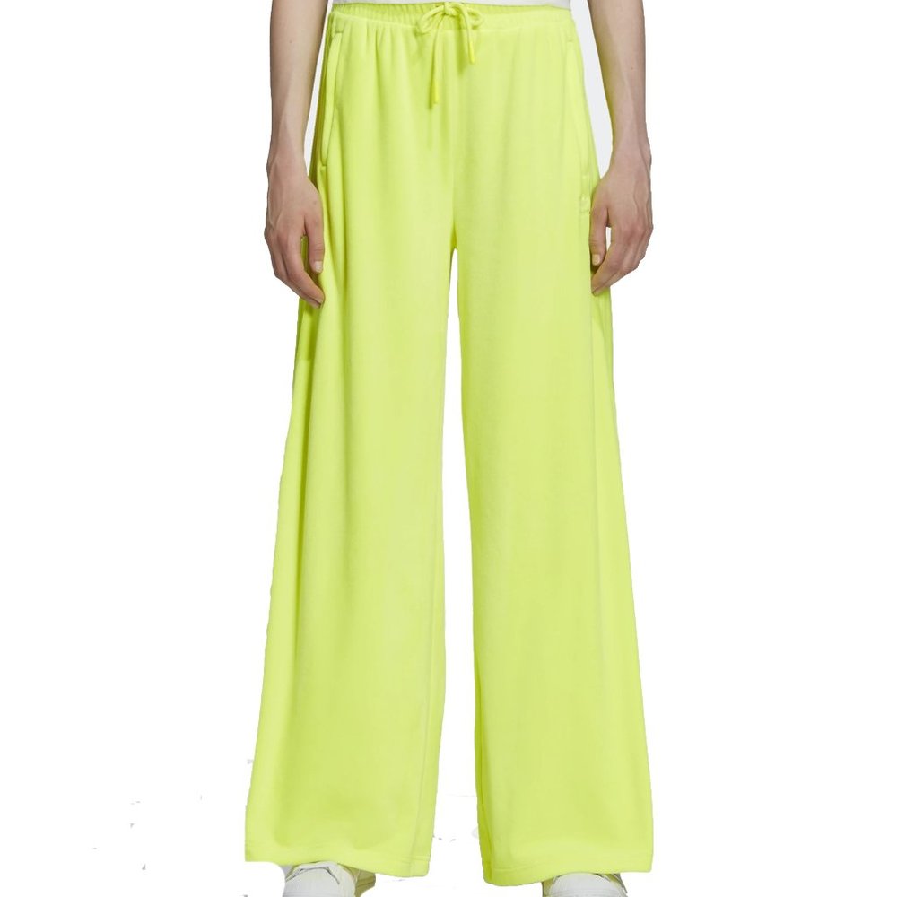Women's Neon Yellow Wide-Leg Pants